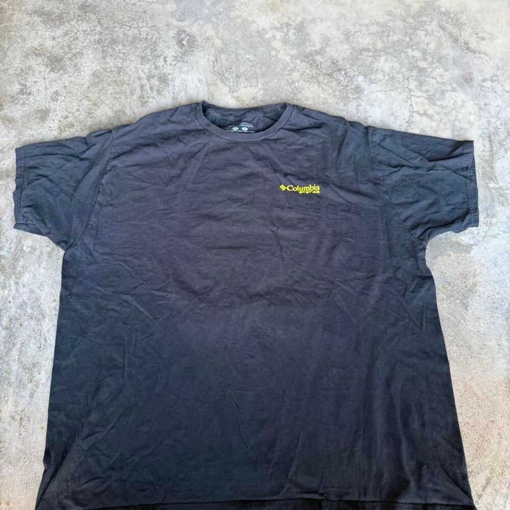 Columbia PFG black t-shirt with blue marlin graphi